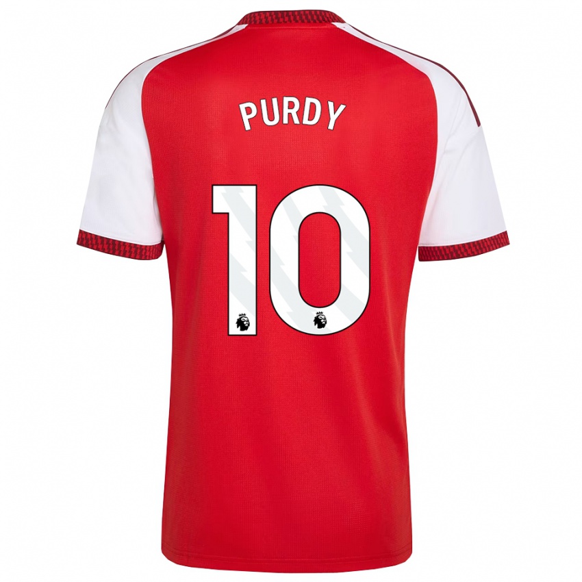 נשים Charlie Purdy #10 אדום לבן שחור ג'רזי ביתית 2026/27 חולצה קצרה
