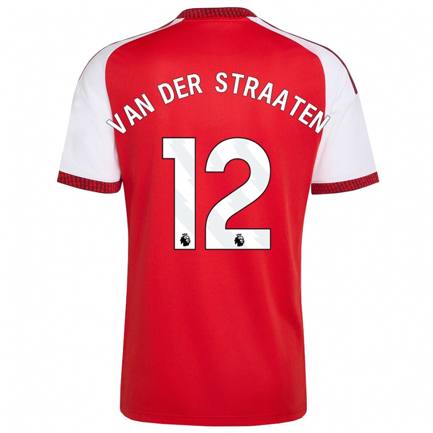 נשים Zachary Van Der Straaten #12 אדום לבן שחור ג'רזי ביתית 2026/27 חולצה קצרה