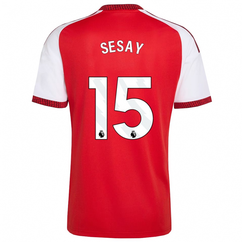 נשים Joshua Sesay #15 אדום לבן שחור ג'רזי ביתית 2026/27 חולצה קצרה