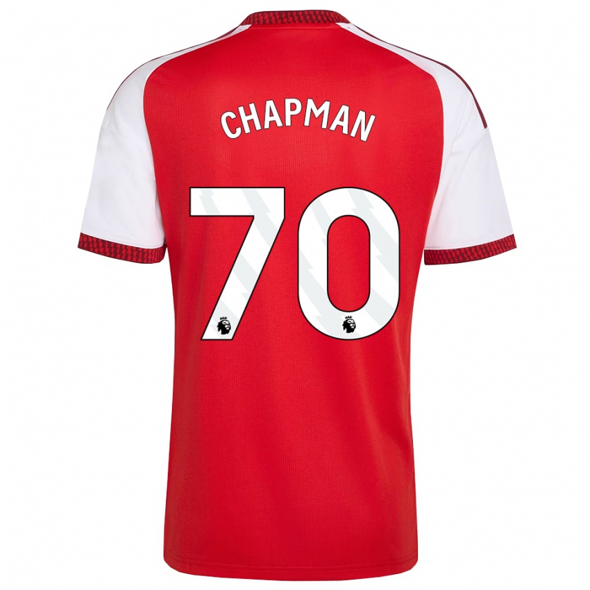נשים Samuel Chapman #70 אדום לבן שחור ג'רזי ביתית 2026/27 חולצה קצרה