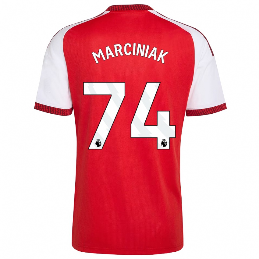 נשים Alex Marciniak #74 אדום לבן שחור ג'רזי ביתית 2026/27 חולצה קצרה