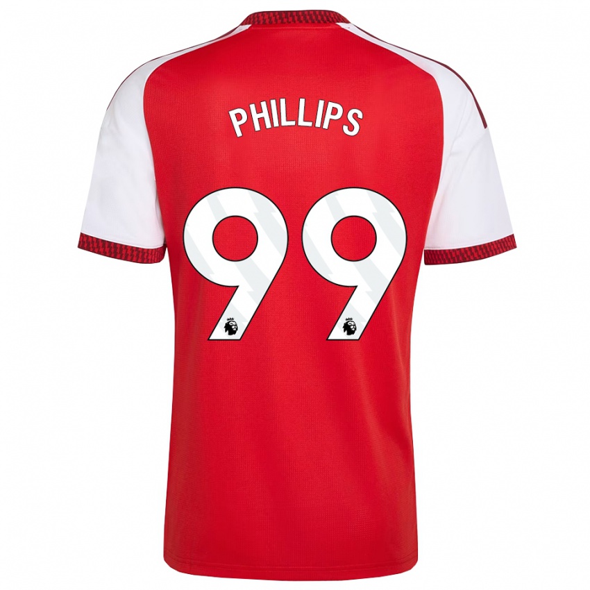 נשים Charlie Phillips #99 אדום לבן שחור ג'רזי ביתית 2026/27 חולצה קצרה