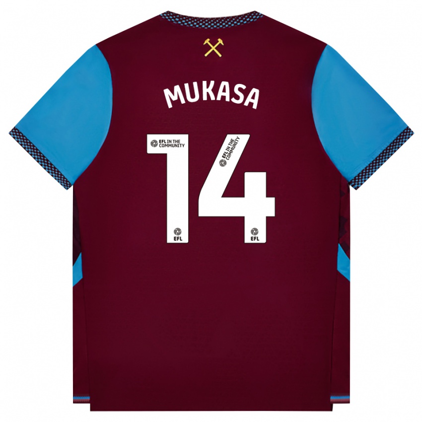נשים Divine Mukasa #14 בורדו כחול קורנפלאוור ג'רזי ביתית 2026/27 חולצה קצרה