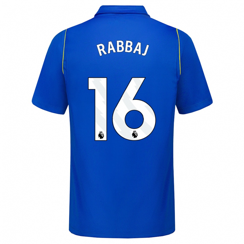 נשים Ibrahim Rabbaj #16 כחול צהוב ג'רזי ביתית 2026/27 חולצה קצרה
