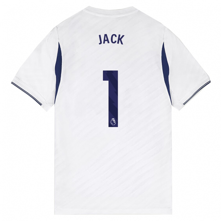 נשים Mikel Jack #1 לבן אדום סגול ג'רזי ביתית 2026/27 חולצה קצרה