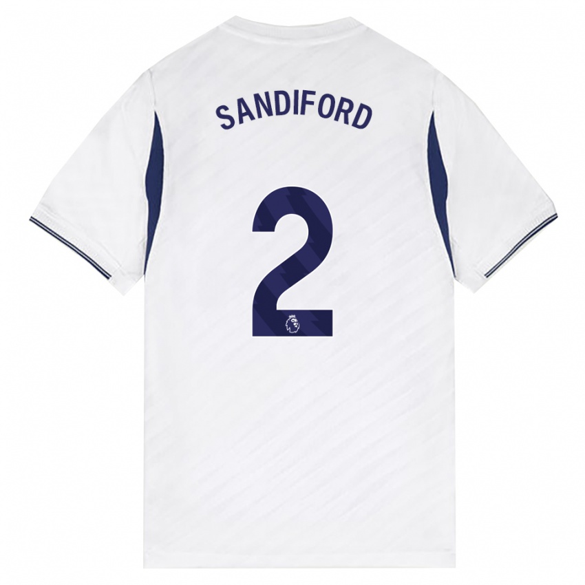 נשים Oscar Sandiford #2 לבן אדום סגול ג'רזי ביתית 2026/27 חולצה קצרה