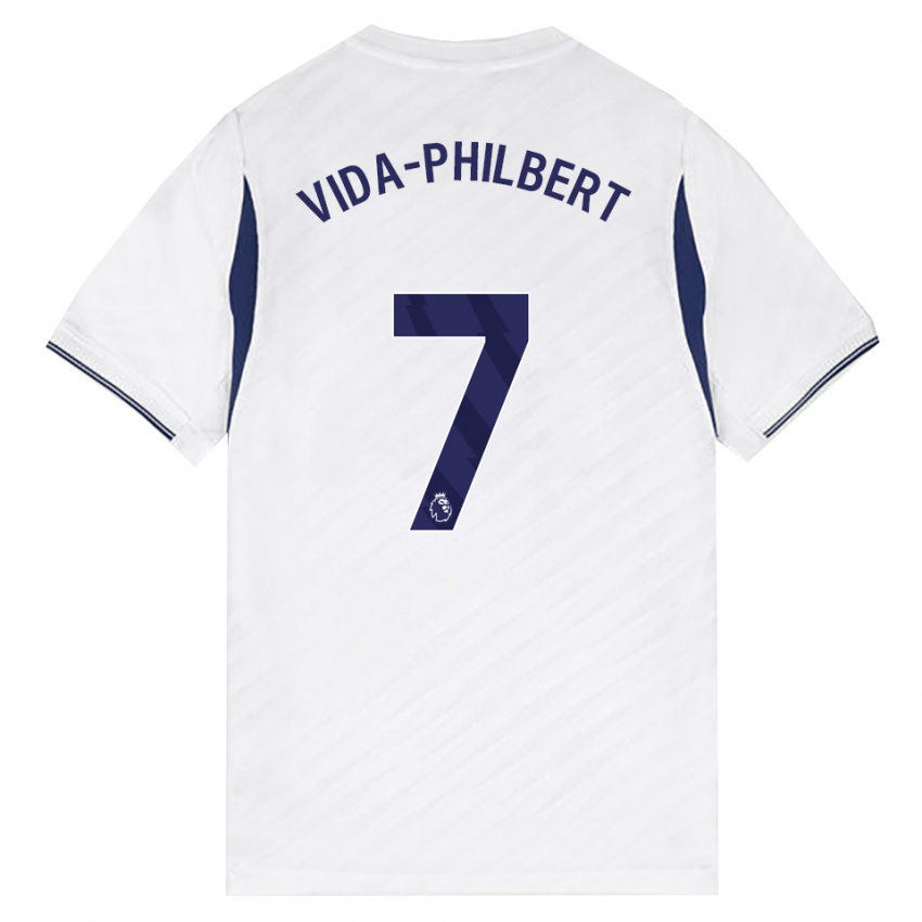 נשים Joel Vida-Philbert #7 לבן אדום סגול ג'רזי ביתית 2026/27 חולצה קצרה