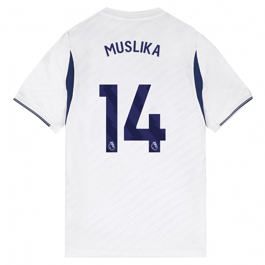 נשים Armend Muslika #14 לבן אדום סגול ג'רזי ביתית 2026/27 חולצה קצרה