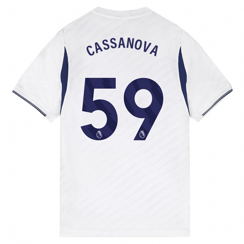 נשים Dante Cassanova #59 לבן אדום סגול ג'רזי ביתית 2026/27 חולצה קצרה