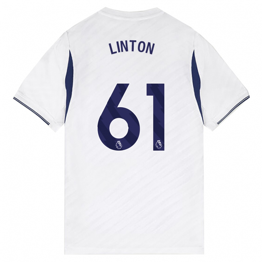 נשים Jahziah Linton #61 לבן אדום סגול ג'רזי ביתית 2026/27 חולצה קצרה