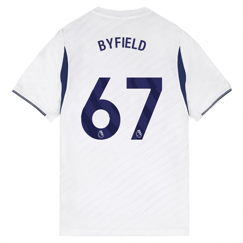 נשים Jun'ai Byfield #67 לבן אדום סגול ג'רזי ביתית 2026/27 חולצה קצרה
