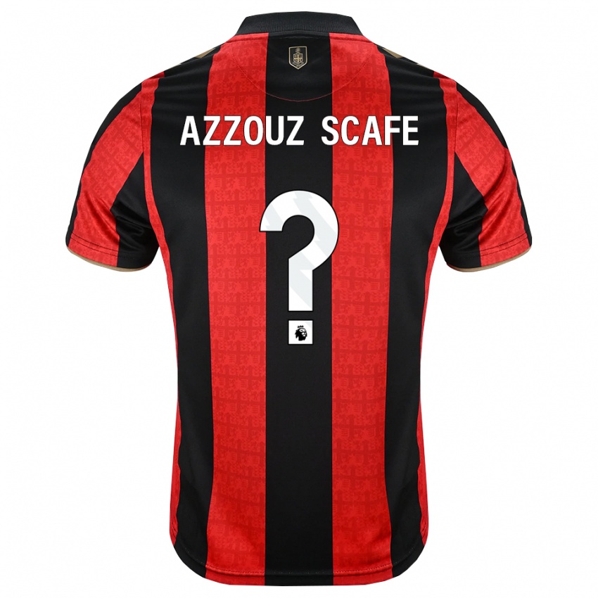 נשים Jaheim Azzouz Scafe #0 זהב אדום שחור ג'רזי ביתית 2026/27 חולצה קצרה