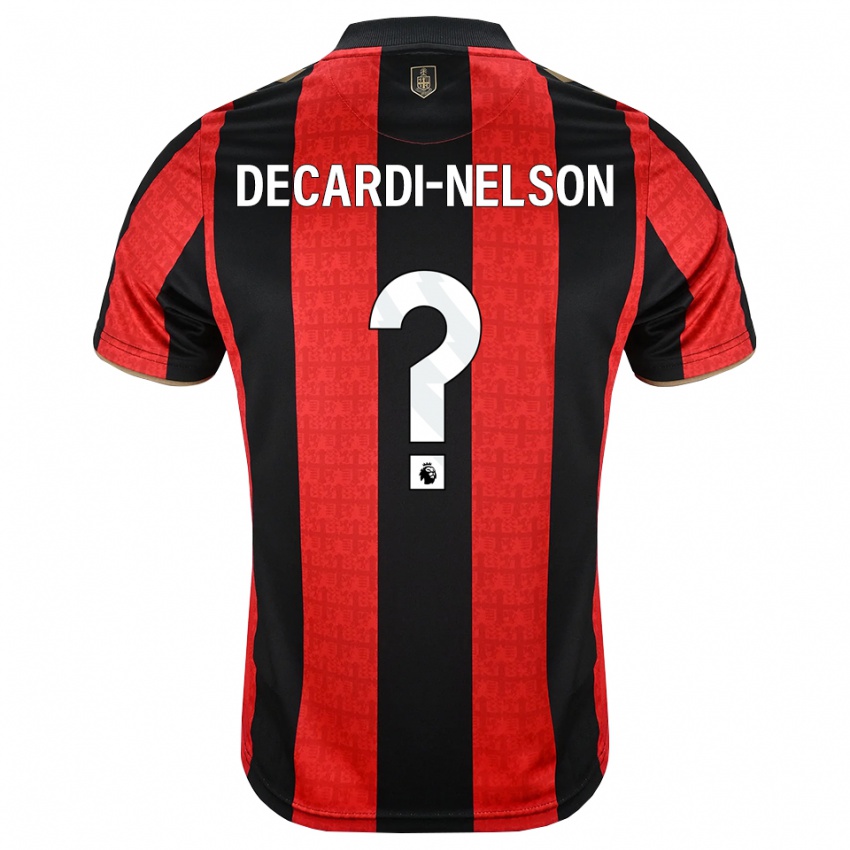נשים Denzel Decardi-Nelson #0 זהב אדום שחור ג'רזי ביתית 2026/27 חולצה קצרה