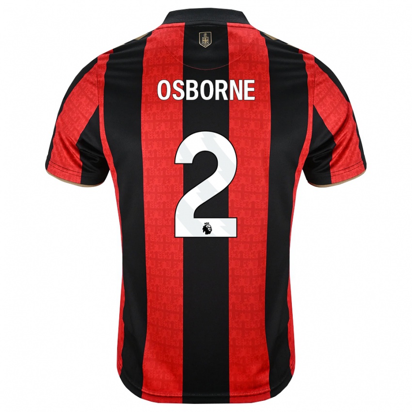 נשים Charlie Osborne #2 זהב אדום שחור ג'רזי ביתית 2026/27 חולצה קצרה