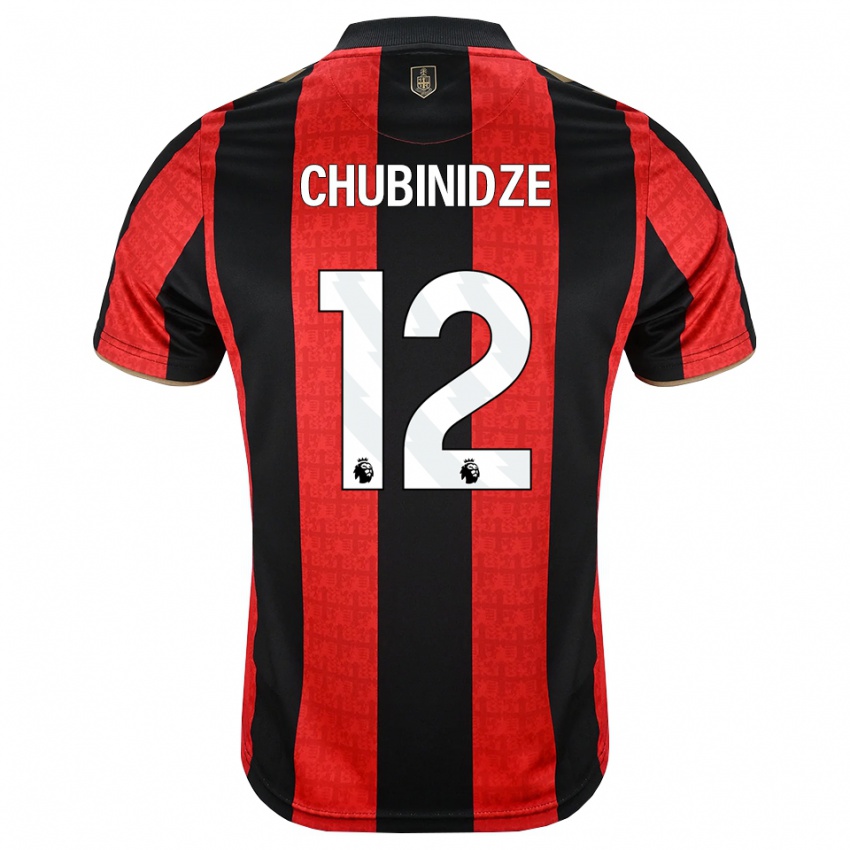 נשים George Chubinidze #12 זהב אדום שחור ג'רזי ביתית 2026/27 חולצה קצרה