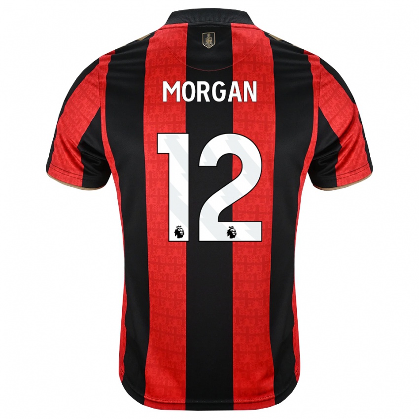 נשים Ollie Morgan #12 זהב אדום שחור ג'רזי ביתית 2026/27 חולצה קצרה