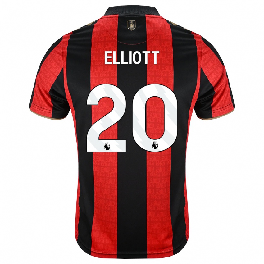 נשים Kaitlyn Elliott #20 זהב אדום שחור ג'רזי ביתית 2026/27 חולצה קצרה