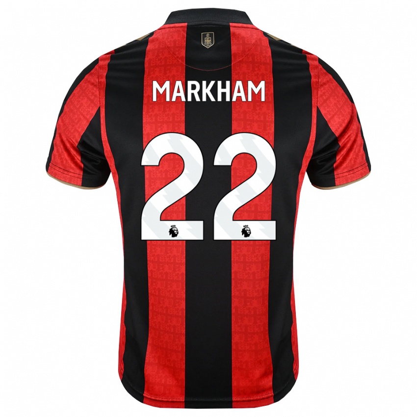 נשים Jenna Markham #22 זהב אדום שחור ג'רזי ביתית 2026/27 חולצה קצרה