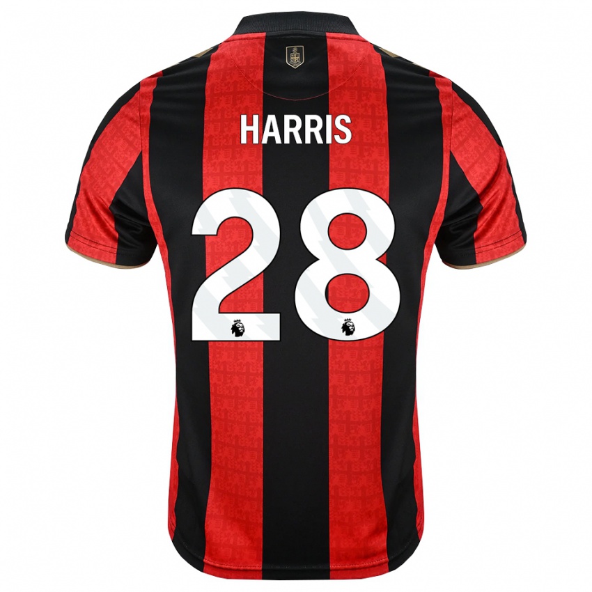 נשים Charlotte Harris #28 זהב אדום שחור ג'רזי ביתית 2026/27 חולצה קצרה