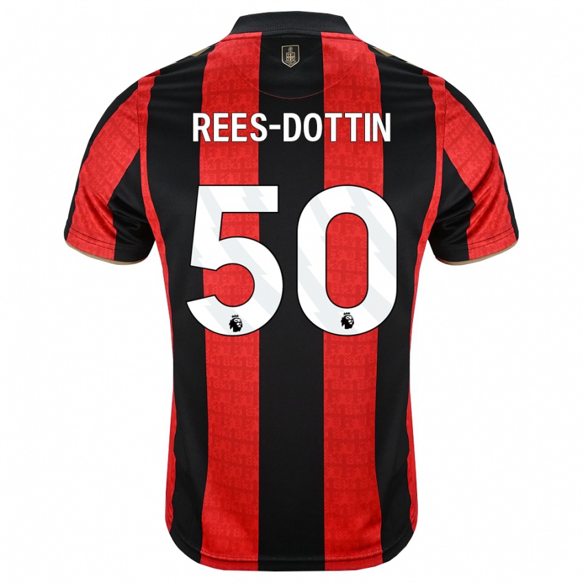 נשים Remy Rees-Dottin #50 זהב אדום שחור ג'רזי ביתית 2026/27 חולצה קצרה