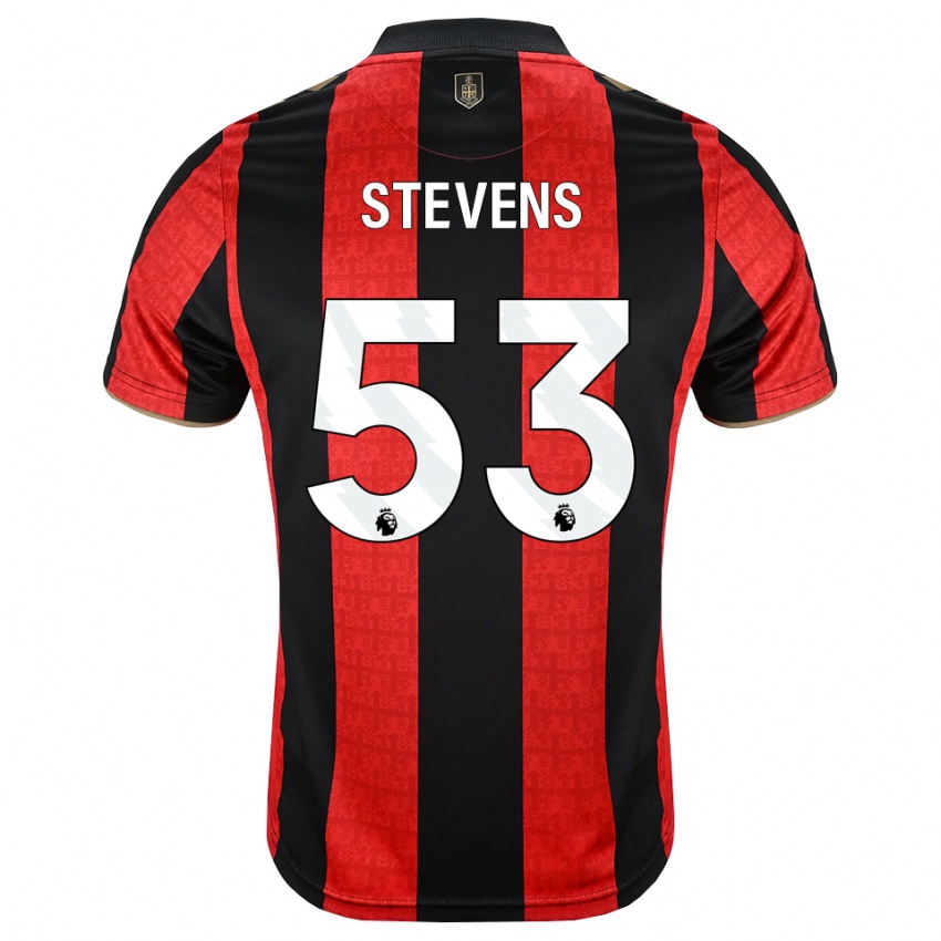נשים Charlie Stevens #53 זהב אדום שחור ג'רזי ביתית 2026/27 חולצה קצרה