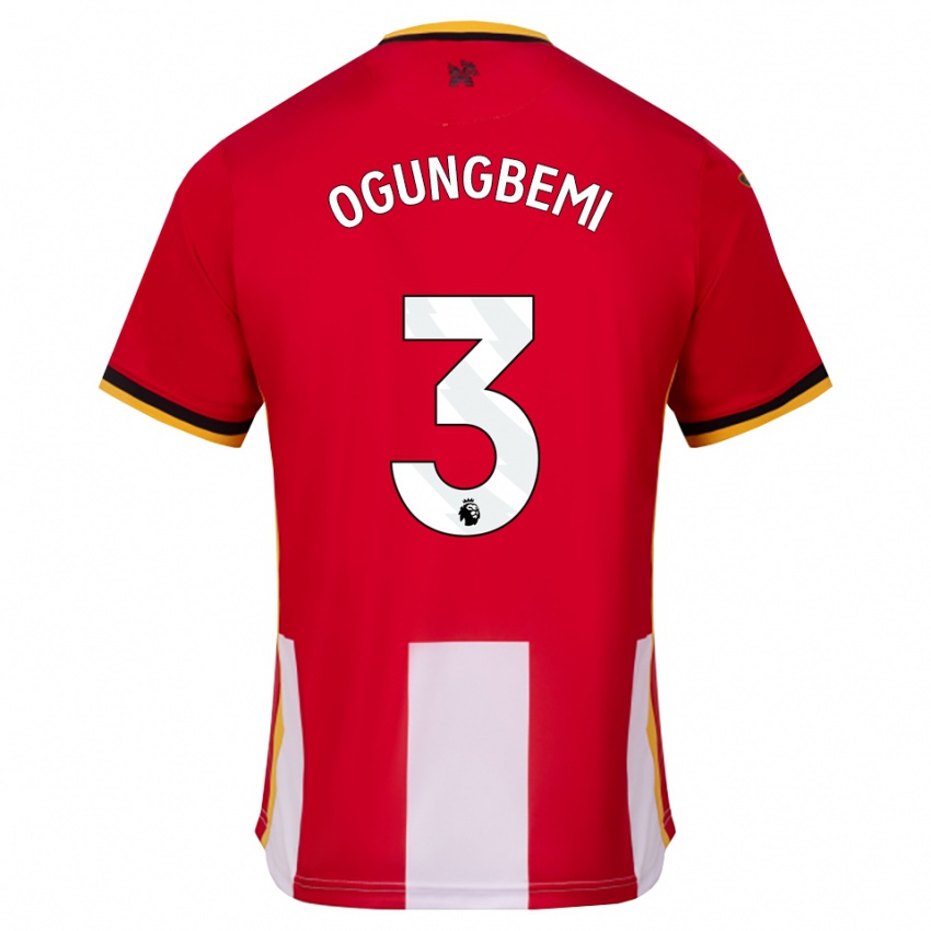 נשים Nathaniel Ogungbemi #3 צהוב שחור אדום ג'רזי ביתית 2026/27 חולצה קצרה