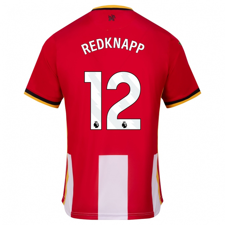 נשים Beau Redknapp #12 צהוב שחור אדום ג'רזי ביתית 2026/27 חולצה קצרה
