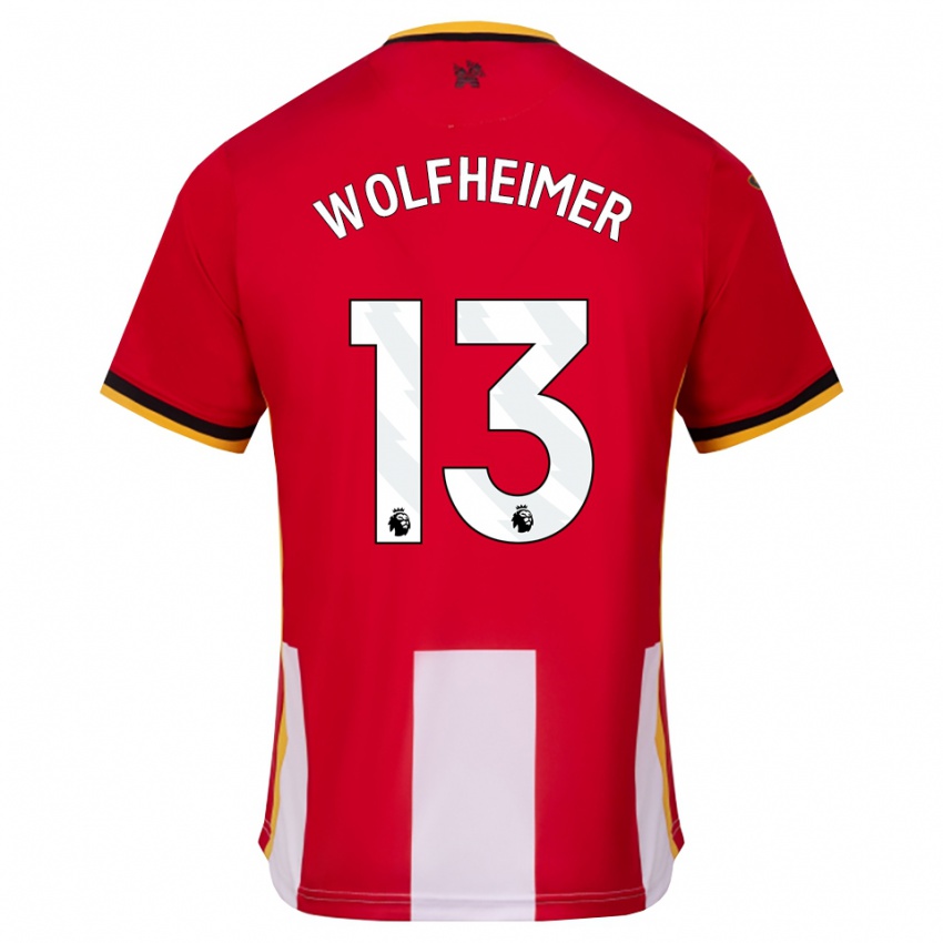 נשים Connor Wolfheimer #13 צהוב שחור אדום ג'רזי ביתית 2026/27 חולצה קצרה