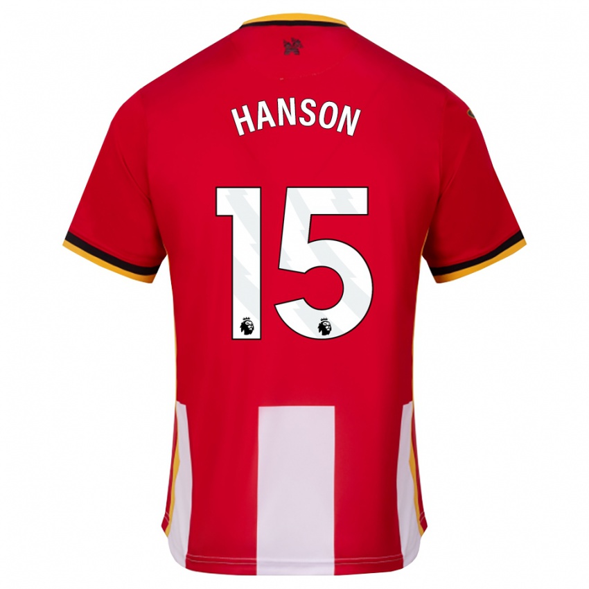 נשים Jacob Hanson #15 צהוב שחור אדום ג'רזי ביתית 2026/27 חולצה קצרה