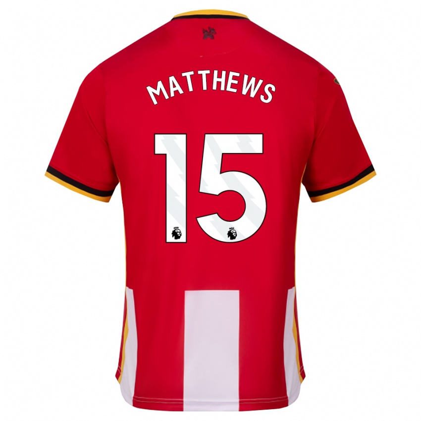 נשים Kirsty Matthews #15 צהוב שחור אדום ג'רזי ביתית 2026/27 חולצה קצרה