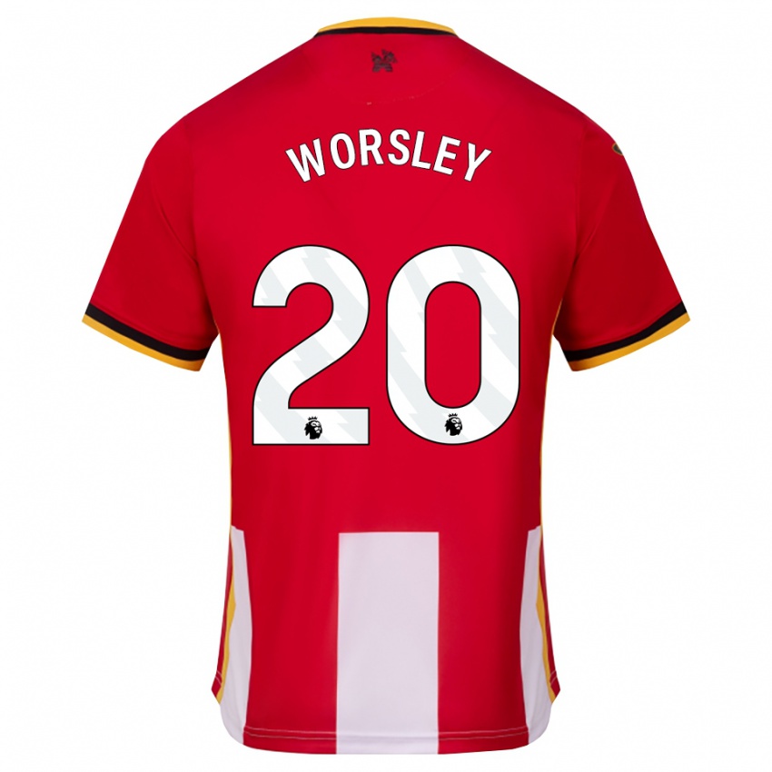 נשים Freya Worsley #20 צהוב שחור אדום ג'רזי ביתית 2026/27 חולצה קצרה