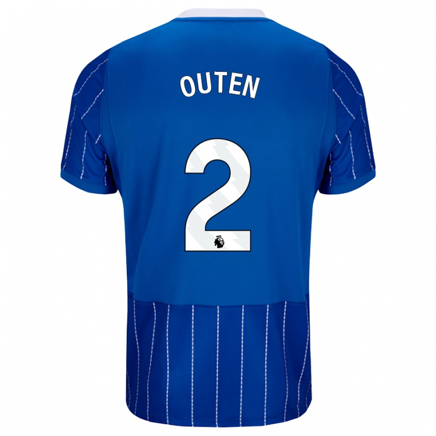 נשים Theo Outen #2 כחול מדיום לבן ג'רזי ביתית 2026/27 חולצה קצרה