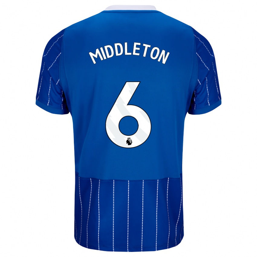 נשים Jesse Middleton #6 כחול מדיום לבן ג'רזי ביתית 2026/27 חולצה קצרה