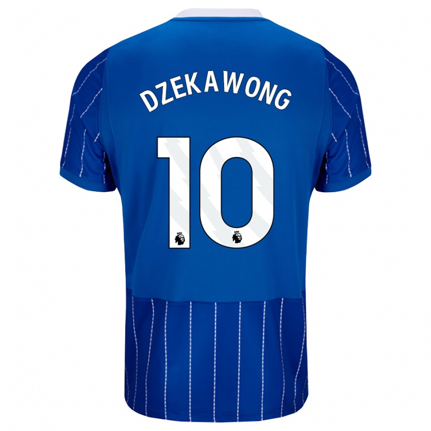 נשים Finn Dzekawong #10 כחול מדיום לבן ג'רזי ביתית 2026/27 חולצה קצרה