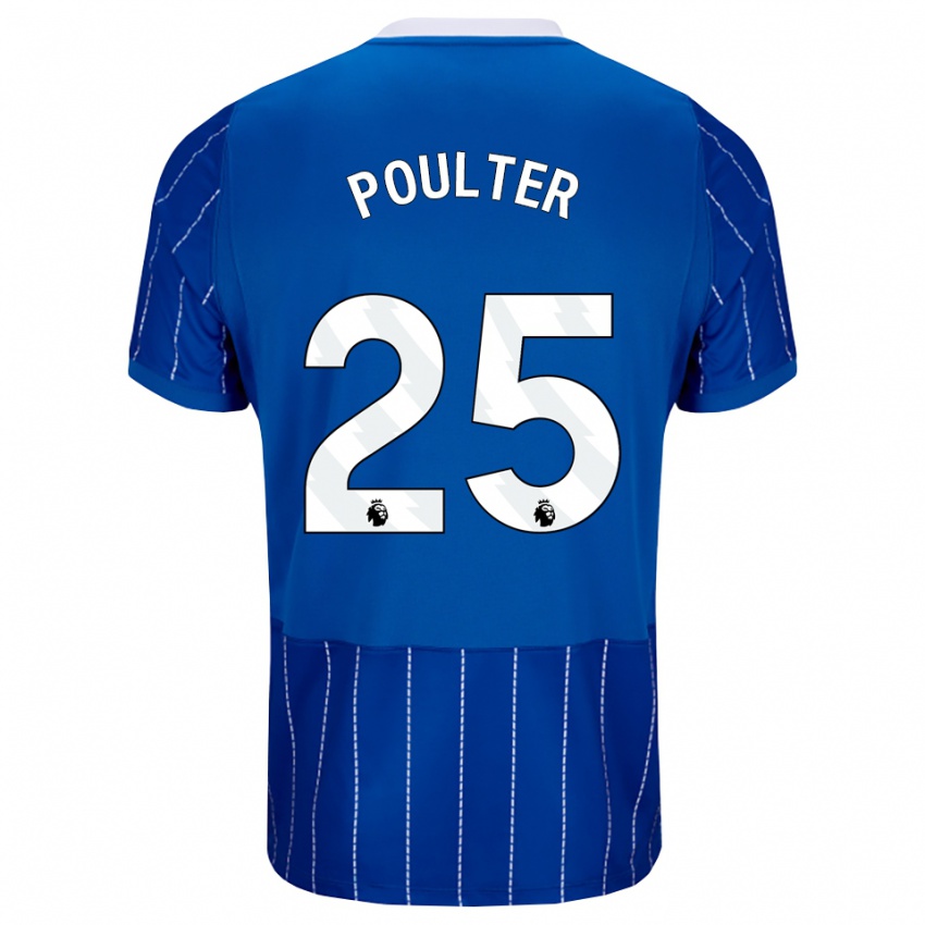 נשים Hannah Poulter #25 כחול מדיום לבן ג'רזי ביתית 2026/27 חולצה קצרה
