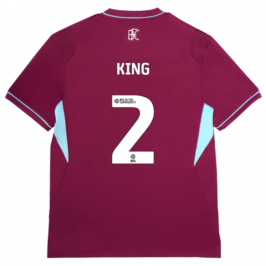 נשים Corey King #2 בורדו ירוק ג'רזי ביתית 2026/27 חולצה קצרה