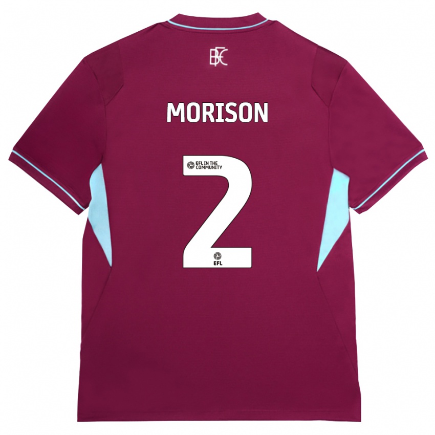 נשים Dylan Morison #2 בורדו ירוק ג'רזי ביתית 2026/27 חולצה קצרה