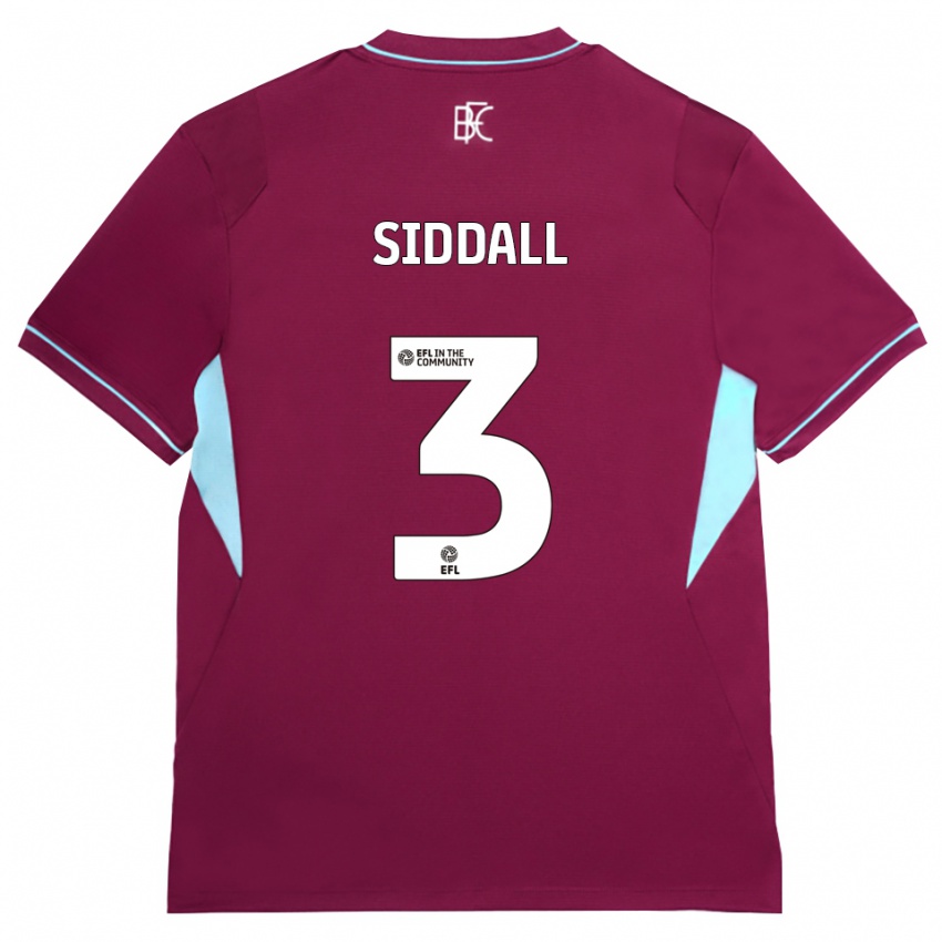 נשים Emma Siddall #3 בורדו ירוק ג'רזי ביתית 2026/27 חולצה קצרה