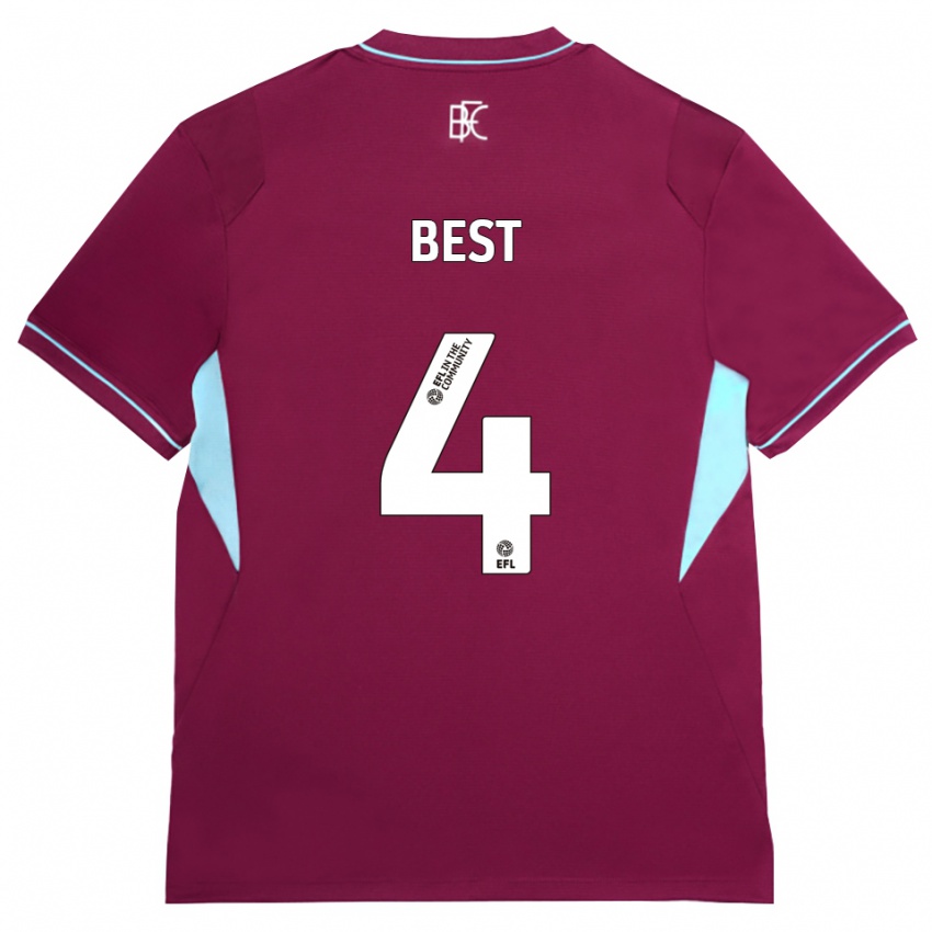נשים Freddie Best #4 בורדו ירוק ג'רזי ביתית 2026/27 חולצה קצרה