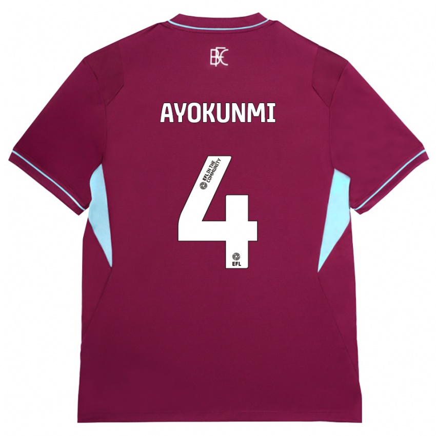 נשים Darren Ayokunmi #4 בורדו ירוק ג'רזי ביתית 2026/27 חולצה קצרה