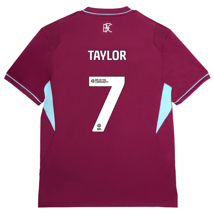 נשים Warren Taylor #7 בורדו ירוק ג'רזי ביתית 2026/27 חולצה קצרה