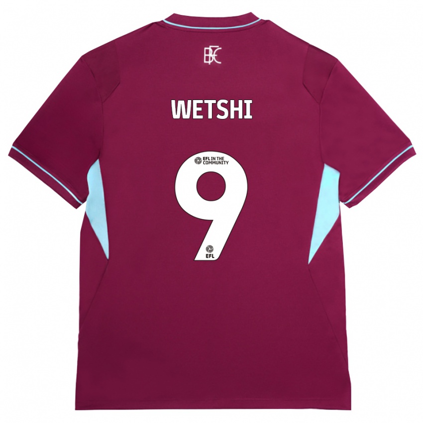 נשים Benji Wetshi #9 בורדו ירוק ג'רזי ביתית 2026/27 חולצה קצרה