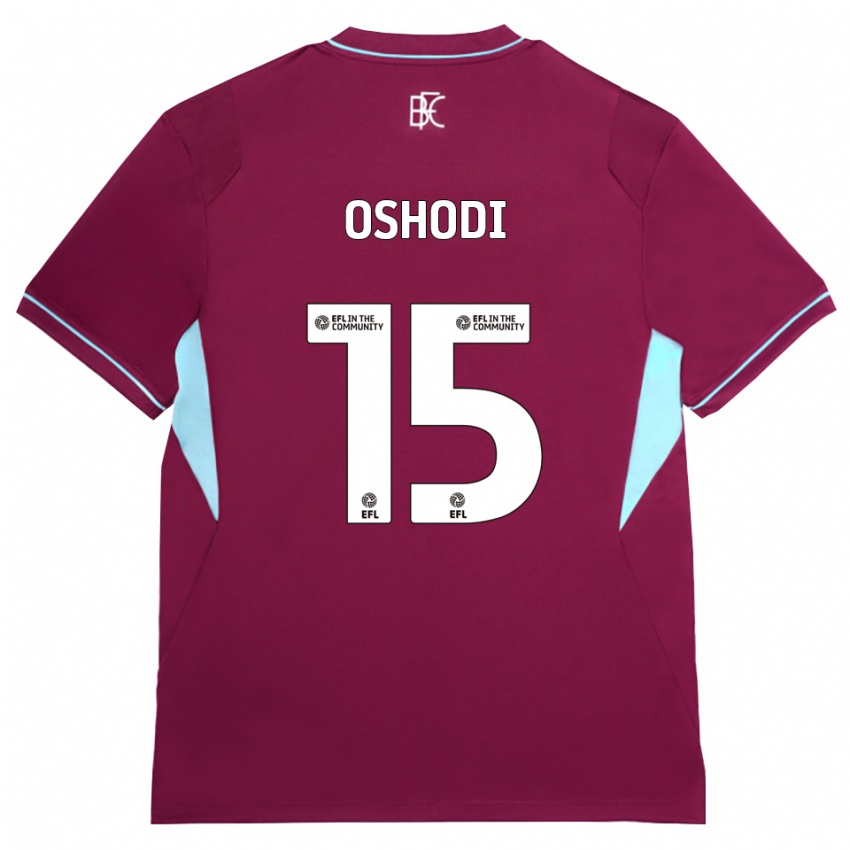 נשים Darren Oshodi #15 בורדו ירוק ג'רזי ביתית 2026/27 חולצה קצרה
