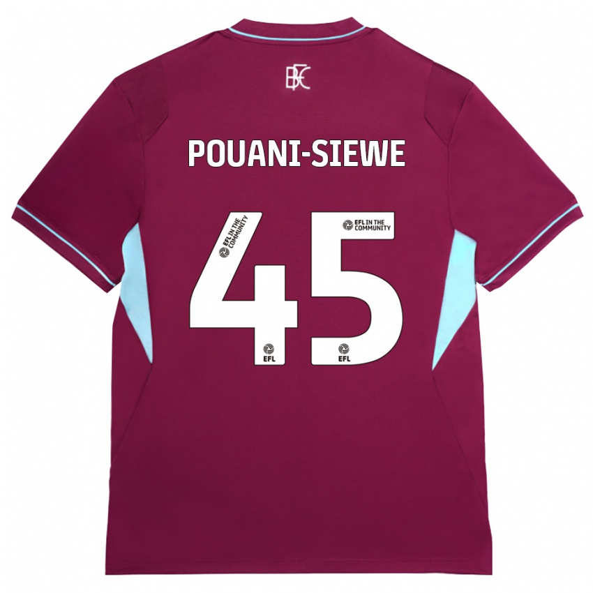 נשים Brandon Pouani-Siewe #45 בורדו ירוק ג'רזי ביתית 2026/27 חולצה קצרה