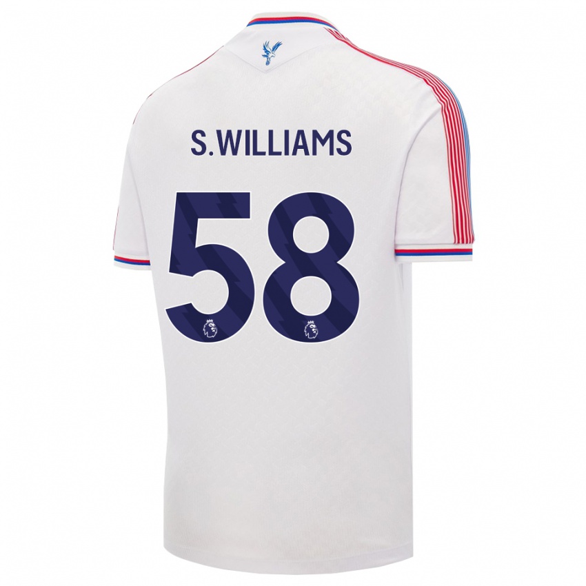 נשים Seb Williams #58 לבן אדום כחול ג'רזי ביתית 2026/27 חולצה קצרה
