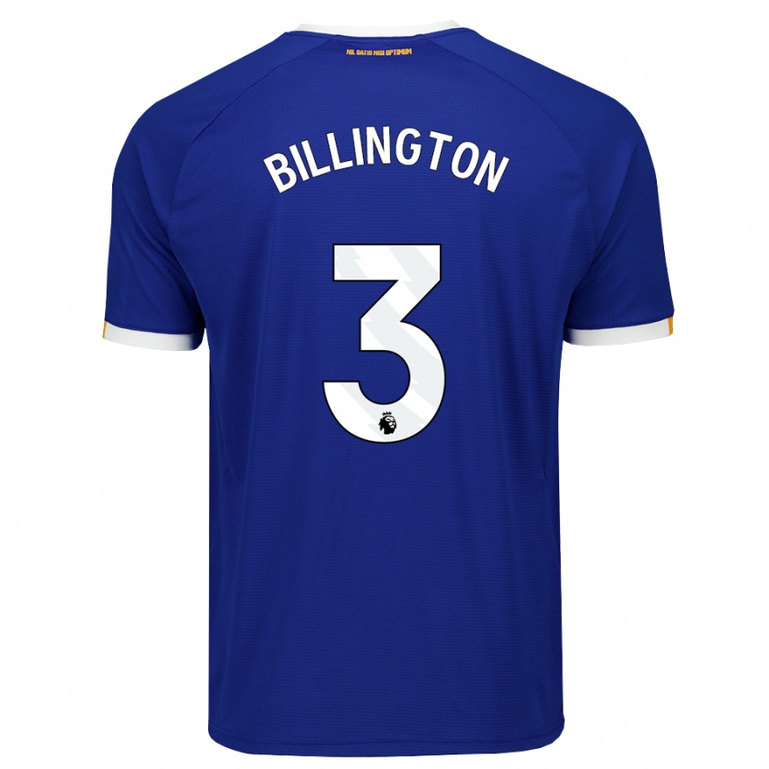 נשים Harvey Billington #3 כחול לבן צהוב ג'רזי ביתית 2026/27 חולצה קצרה
