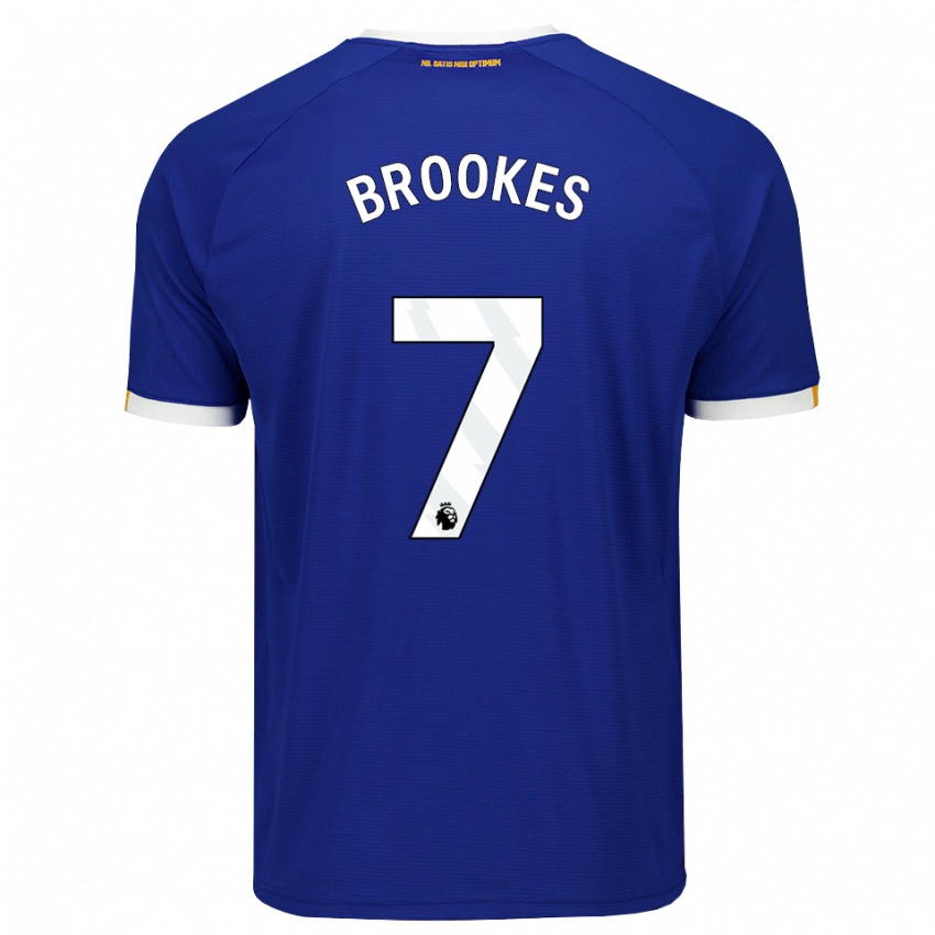 נשים Harry Brookes #7 כחול לבן צהוב ג'רזי ביתית 2026/27 חולצה קצרה