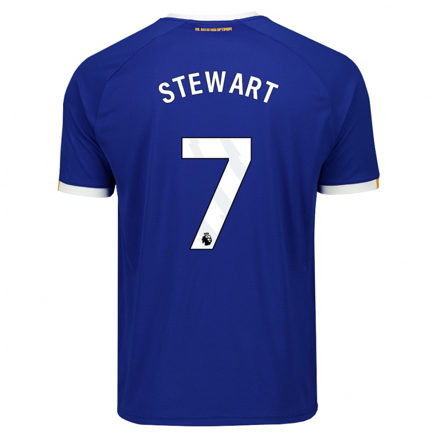 נשים Charlie Stewart #7 כחול לבן צהוב ג'רזי ביתית 2026/27 חולצה קצרה