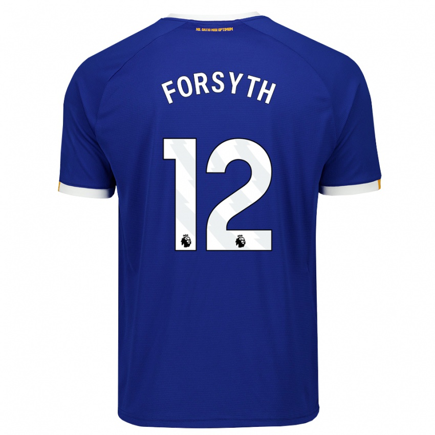 נשים Luke Forsyth #12 כחול לבן צהוב ג'רזי ביתית 2026/27 חולצה קצרה