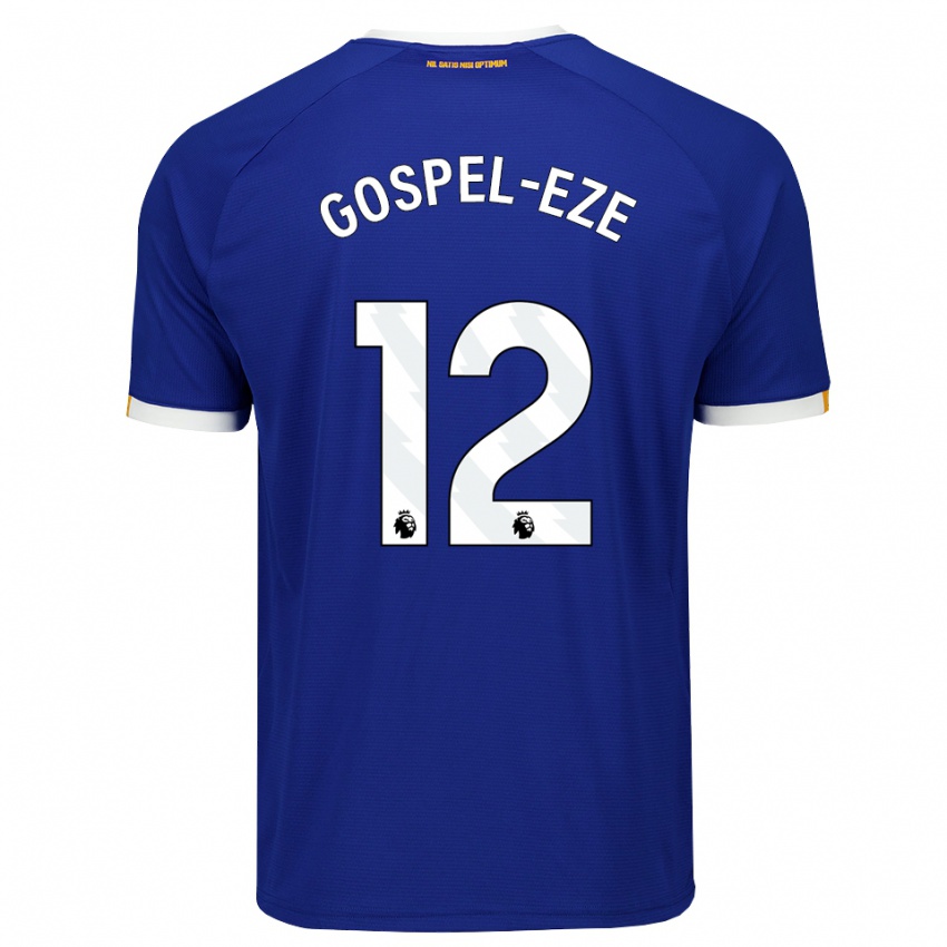 נשים Goodness Gospel-Eze #12 כחול לבן צהוב ג'רזי ביתית 2026/27 חולצה קצרה